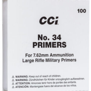 CCI Large Rifle 7.62mm NATO-Spec Military Primers #34 Box of 1000 (10 Trays of 100)