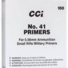 CCI Small Rifle 5.56mm NATO-Spec Military Primers #41 Box of 1000 (10 Trays of 100)