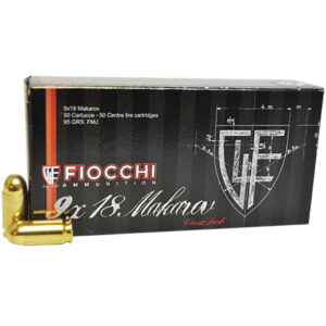 Fiocchi Heritage Ammunition 9x18mm (9mm Makarov) 95 Grain Full Metal Jacket