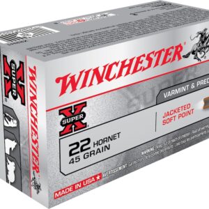 Winchester Super-X Ammunition 22 Hornet 45 Grain Soft Point Box of 50