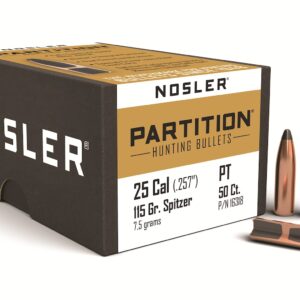 Nosler Partition Bullets 25 Caliber 257 Diameter 115 Grain Spitzer Box of 50