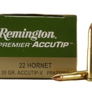 Remington Premier Varmint Ammunition 22 Hornet 35 Grain AccuTip Box of 50